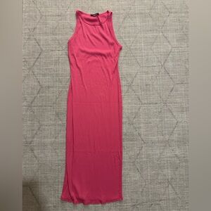 Elegant Pink Sleeveless Dress